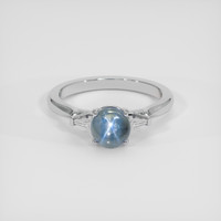 1.60 Ct. Greyish Blue Sapphire Ring, Platinum 950 1