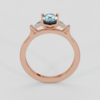 1.26 Ct. Greenish Blue Sapphire Ring, 14K Rose Gold 3