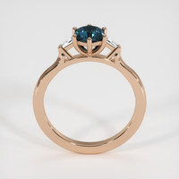 1.09 Ct. Greenish Blue Sapphire Ring, 14K Rose Gold 3