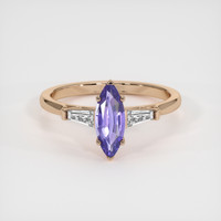 1.72 Ct. Purple Sapphire Ring, 14K Rose Gold 1
