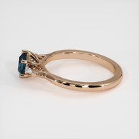 1.09 Ct. Greenish Blue Sapphire Ring, 18K Rose Gold 4