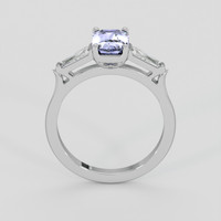 1.20 Ct. Purplish Blue Sapphire Ring, Silver 3