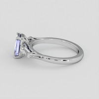 1.20 Ct. Purplish Blue Sapphire Ring, Silver 4