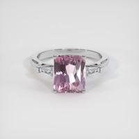 3.06 Ct. Purplish Pink Sapphire Ring, 10K White Gold 1