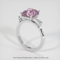 3.06 Ct. Purplish Pink Sapphire Ring, 10K White Gold 2