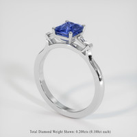 1.79 Ct. Blue Sapphire Ring, 10K White Gold 2