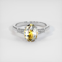 2.32 Ct. Bi Color Sapphire Ring, 14K White Gold 1