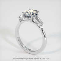 2.32 Ct. Sapphire Ring, 14K White Gold 2