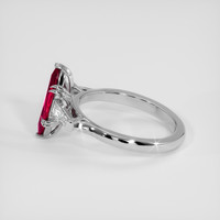 1.35 Ct. Purplish Red Ruby Ring, 14K White Gold 4