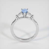 0.84 Ct. Blue Sapphire Ring, 14K White Gold 3