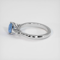 0.84 Ct. Blue Sapphire Ring, 14K White Gold 4