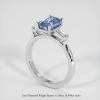 1.80 Ct. Sapphire Ring, 14K White Gold 2