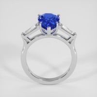 3.55 Ct. Blue Sapphire Ring, 14K White Gold 3