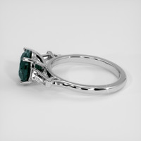 2.53 Ct. Bluish Green Sapphire Ring, 14K White Gold 4