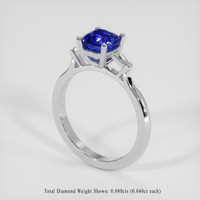 1.69 Ct. Blue Sapphire Ring, 14K White Gold 2