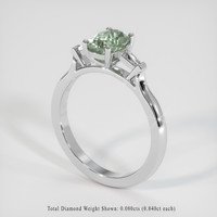 1.12 Ct. Sapphire Ring, 14K White Gold 2