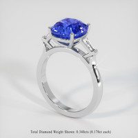 5.86 Ct. Sapphire Ring, 18K White Gold 2