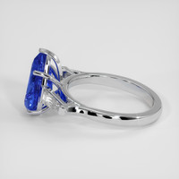 3.55 Ct. Blue Sapphire Ring, 18K White Gold 4