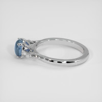 1.60 Ct. Greyish Blue Sapphire Ring, 18K White Gold 4