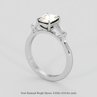 1.17 Ct. Bi Color / Parti Sapphire Ring, 18K White Gold 2