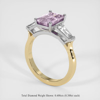 2.01 Ct. Pink Sapphire Ring, 14K White & Yellow 2