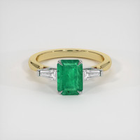 1.61 Ct. Emerald Ring, 18K White & Yellow 1