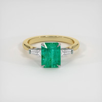 2.63 Ct. Emerald Ring, 18K White & Yellow 1