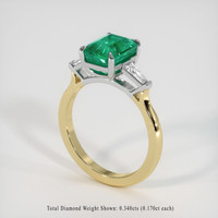 2.63 Ct. Emerald Ring, 18K White & Yellow 2