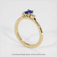 0.57 Ct. Sapphire Ring, 14K Yellow Gold 2