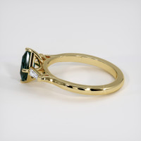 1.22 Ct. Bluish Green Sapphire Ring, 14K Yellow Gold 4
