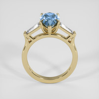 2.57 Ct. Blue Sapphire Ring, 14K Yellow Gold 3