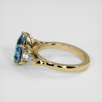 2.57 Ct. Blue Sapphire Ring, 14K Yellow Gold 4