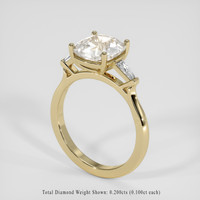 2.59 Ct. White Sapphire Ring, 14K Yellow Gold 2