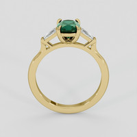 1.19 Ct. Bluish Green Sapphire Ring, 14K Yellow Gold 3