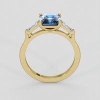 1.79 Ct. Greenish Blue Sapphire Ring, 14K Yellow Gold 3