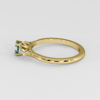 0.79 Ct. Greyish Blue Sapphire Ring, 14K Yellow Gold 4