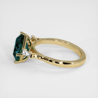 2.53 Ct. Greenish Blue Sapphire Ring, 14K Yellow Gold 4