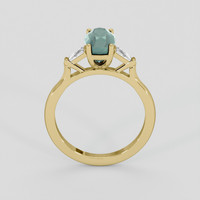 2.29 Ct. Bluish Green Sapphire Ring, 14K Yellow Gold 3