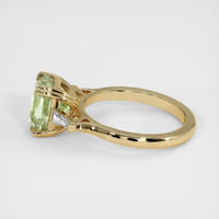 3.16 Ct. Yellowish Green Sapphire Ring, 14K Yellow Gold 4