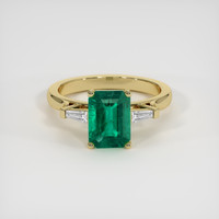 1.97 Ct. Emerald Ring, 18K Yellow Gold 1