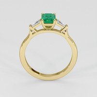 0.86 Ct. Emerald Ring, 18K Yellow Gold 3