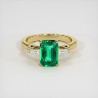 1.78 Ct. Emerald Ring, 18K Yellow Gold 1