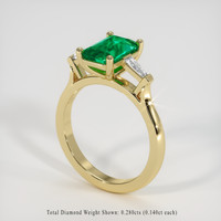 1.78 Ct. Emerald Ring, 18K Yellow Gold 2