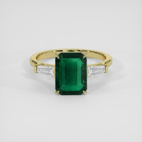 3.50 Ct. Emerald Ring, 18K Yellow Gold 1