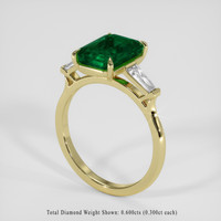 3.50 Ct. Emerald Ring, 18K Yellow Gold 2