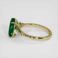 3.50 Ct. Emerald Ring, 18K Yellow Gold 4