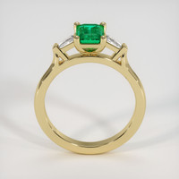 0.78 Ct. Emerald Ring, 18K Yellow Gold 3