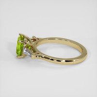 2.10 Ct. Yellowish Green Peridot Ring, 18K Yellow Gold 3