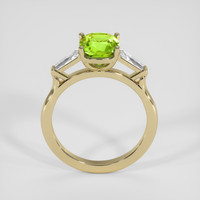 2.10 Ct. Yellowish Green Peridot Ring, 18K Yellow Gold 4