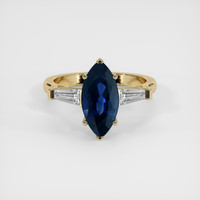 3.53 Ct. Blue Sapphire Ring, 18K Yellow Gold 1